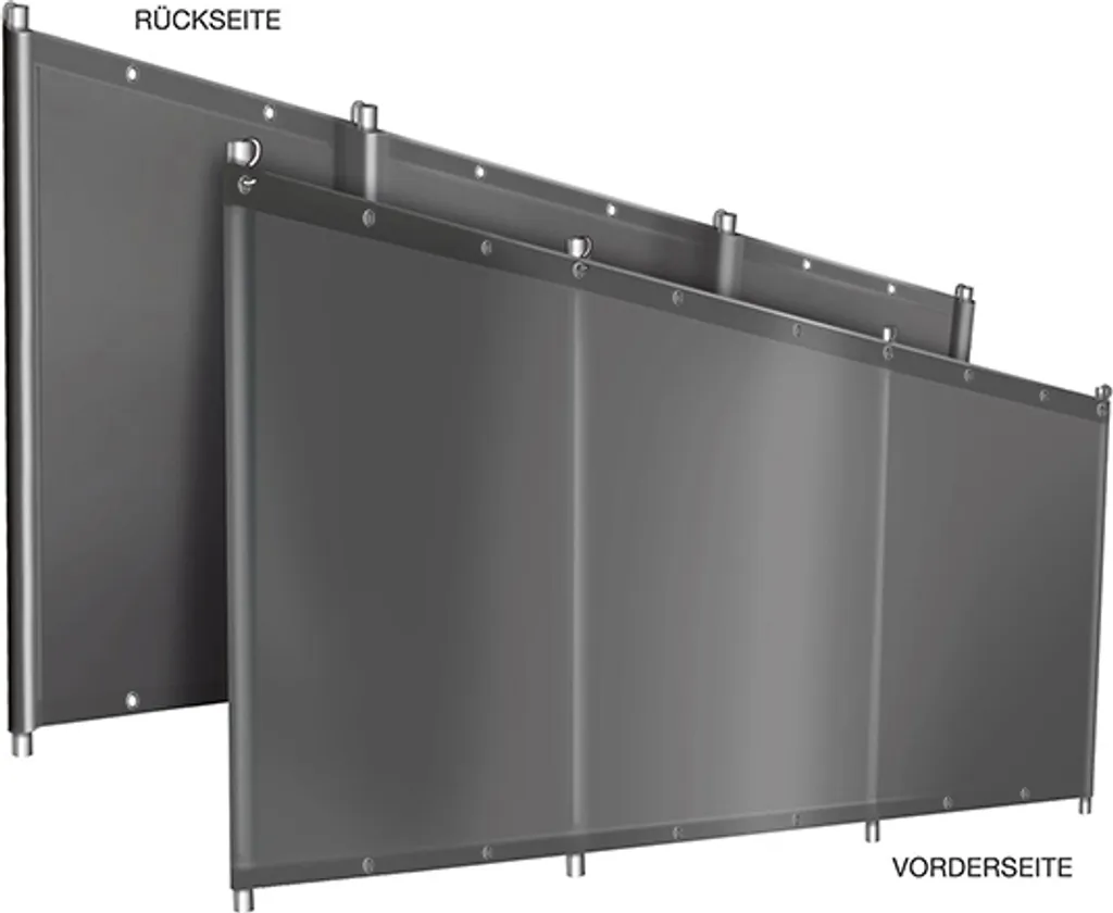 Écran d'intimité camping PVC 680g 1,2m x 10m RAL7016 sans mâts