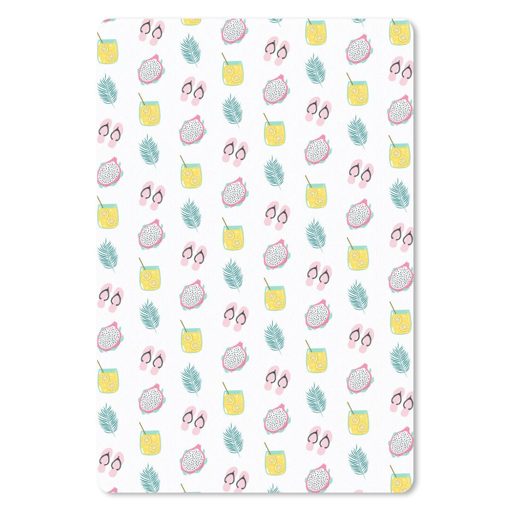 MuchoWow Mauspad Mousepad Sommer - Pastell - Muster 40x60 cm - Mousepads - Maus Mat - Pad - Mausunterlage - Schreibtisch Accesoire