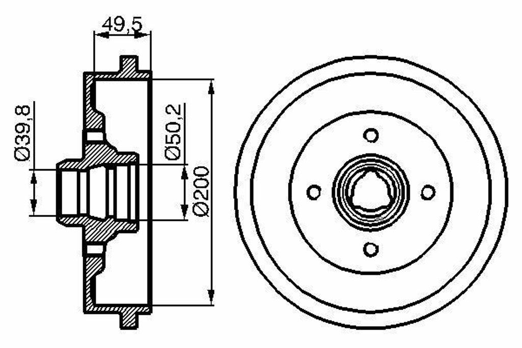 Bosch Bremstrommel 0 986 477 041