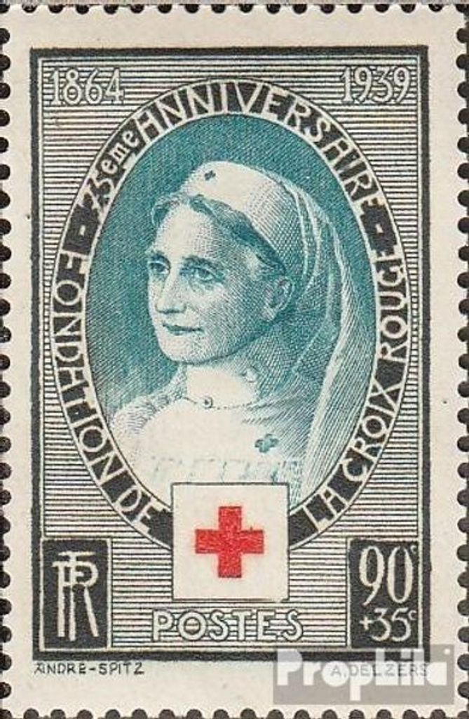 Briefmarken Frankreich 1939 Mi 440 (kompl.Ausg.) mit Falz Rotes Kreuz