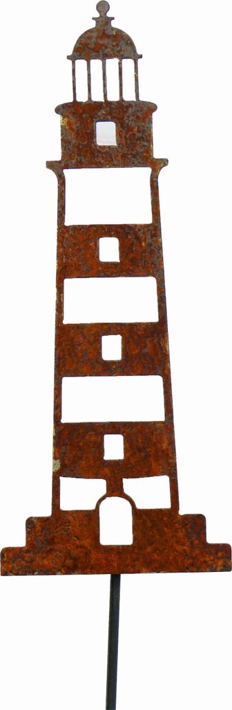 Edelrost Gartendekoration Leuchtturm Produktbild 