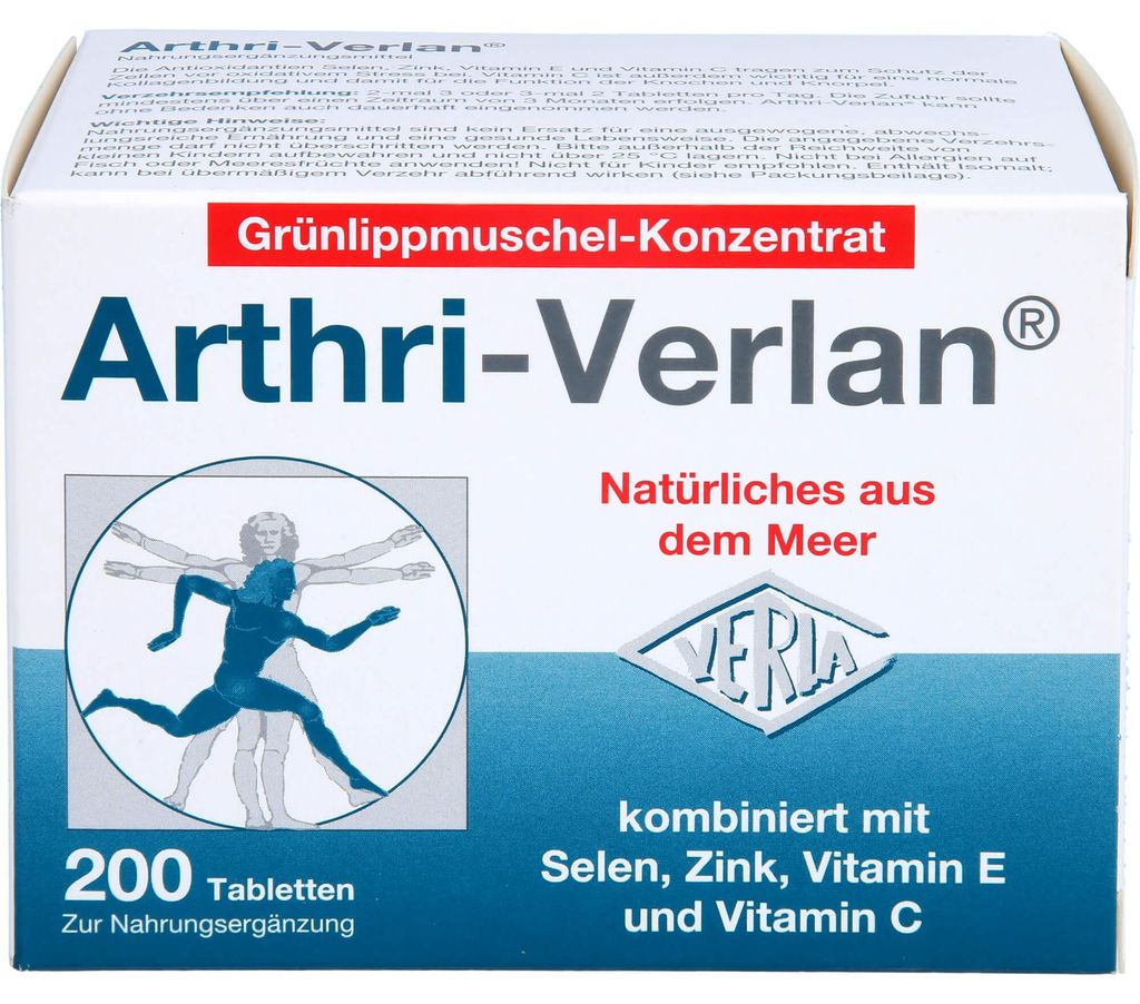 Arthri-Verlan Grünlippmuschel-Konzentrat Tabletten, 200 St. Tabletten