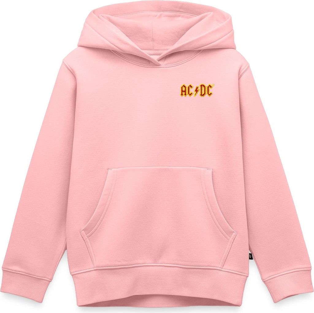 Spreadshirt AC/DC In Rot Und Gelb Stick Geschenkidee Kinder Premium Hoodie, 122/128 (6 Jahre), Rosa