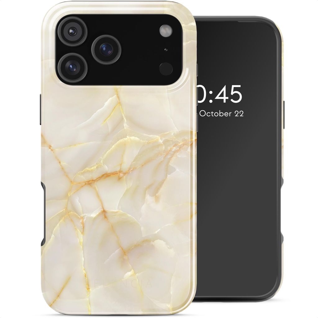 Selencia Vivid Rückabdeckung mit MagSafe iPhone 17 Pro Max - Golden Beige Marble