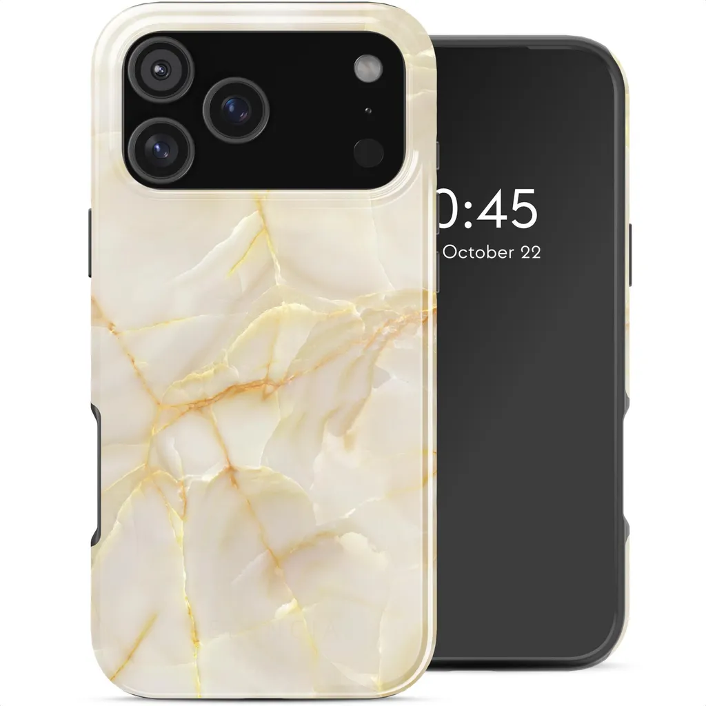 Custodia iPhone 17 Pro Max Selencia Marmo Oro MagSafe - Protezione Top