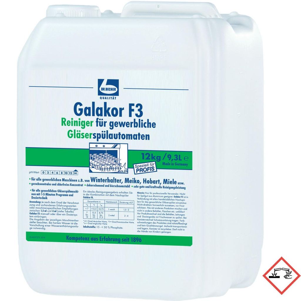 "Dr. Becher" Galakor F3 Reiniger 9,3 l für gewerbl. Produktbild 