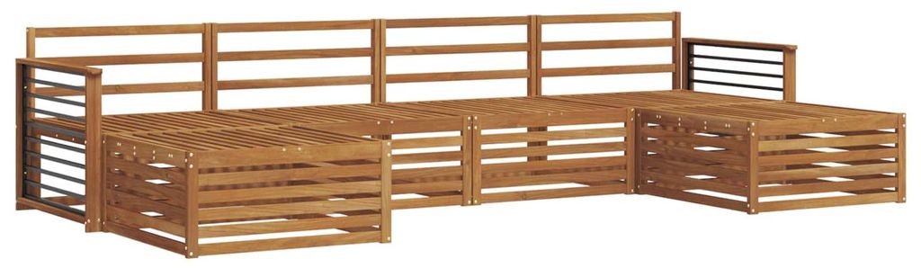 vidaXL Sofagarnituren 6 pcs Natur Massivholz Akazie