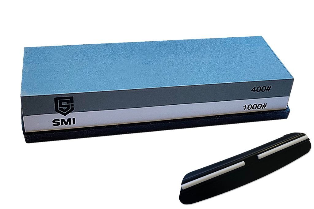 SMI Schleifstein Wetzstein Abziehstein Schärfstein Messerschärfer 400/1000, beidseitig