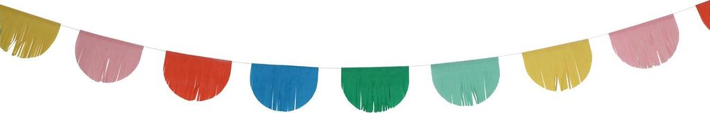 Bunte Fransen Girlande Retro 6m