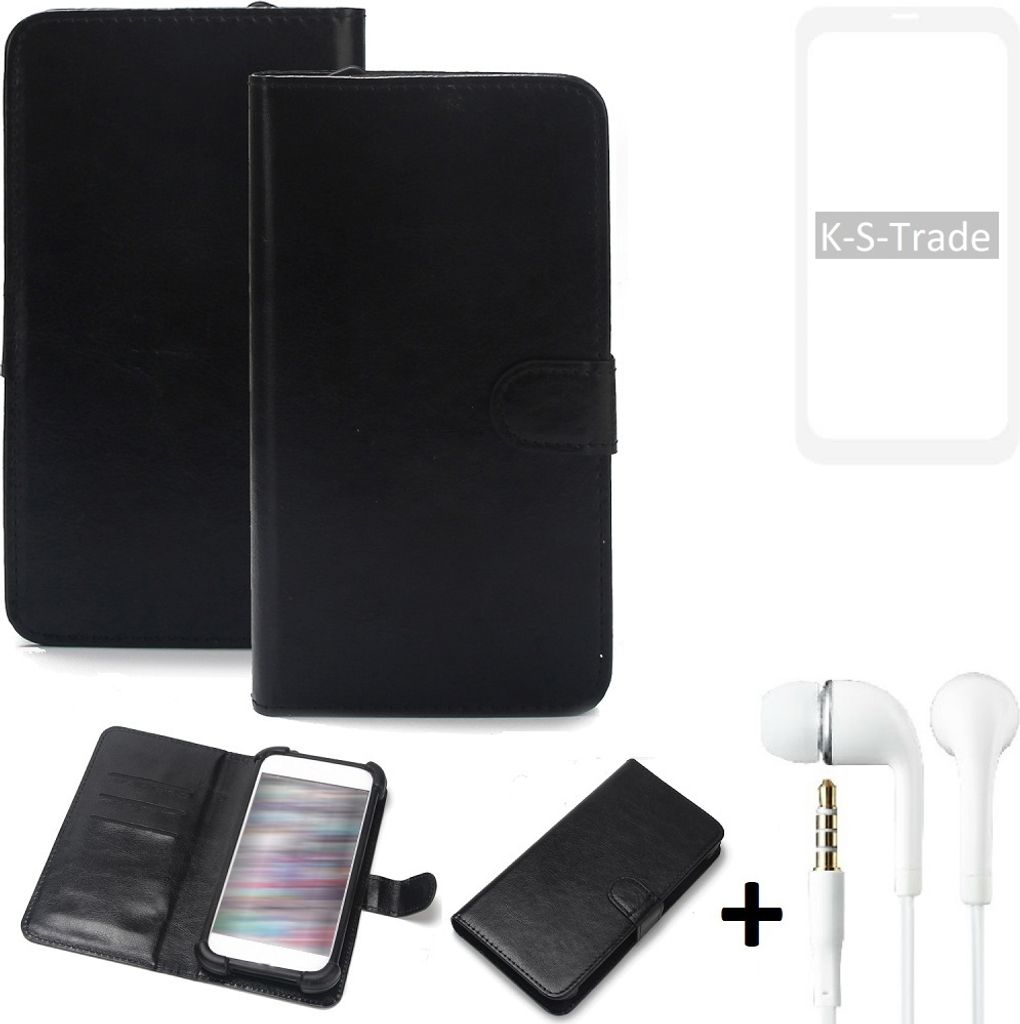 K-S-Trade Wallet Case Handyhülle kompatibel mit OnePlus OnePlus 8 Pro Schutzhülle Flip cover Flipstyle Tasche Hülle Flipcover Slim Bumper schwarz +