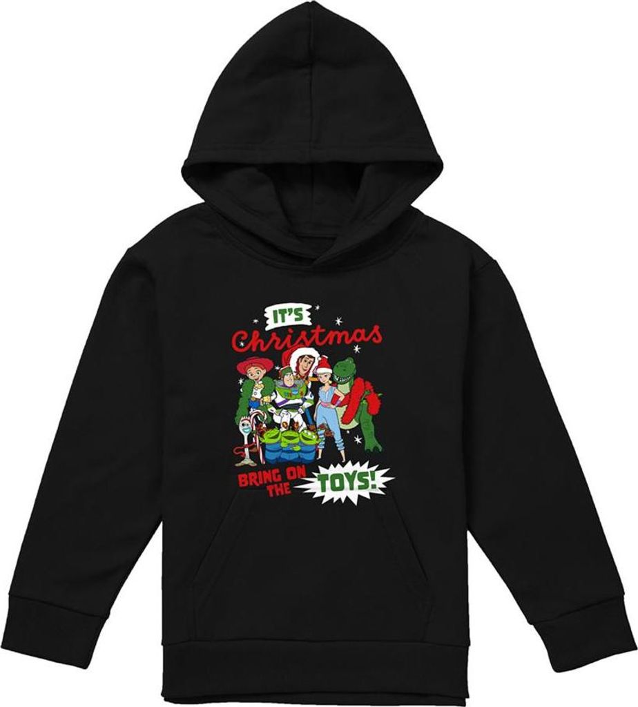 Toy Story - Hoodie zum Überziehen für Kinder, weihnachtliches Design TV22904 (152-158) (Schwarz)