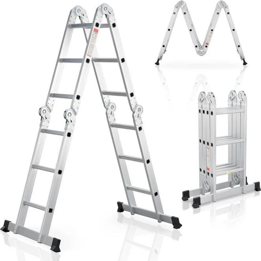 Aluminiowa drabina wielofunkcyjna 21034, z 4 składanymi Zdjęcie produktu 