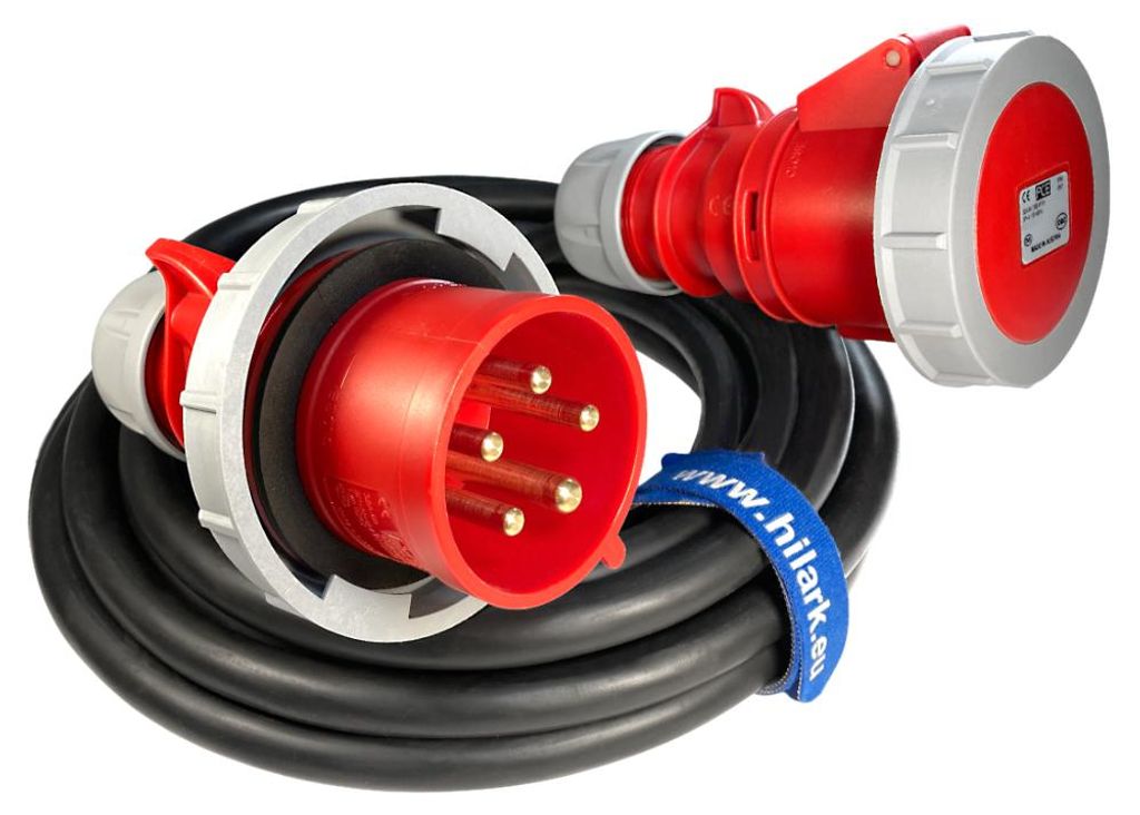 32A Rallonge triphasée CEE IP67 en caoutchouc OnPd H07RN-F Image du produit 