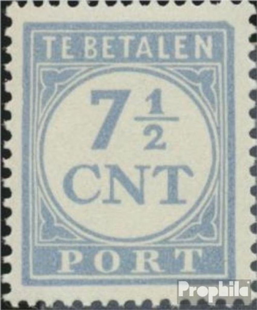 Briefmarken Niederlande 1921 Mi P72E postfrisch Portomarke