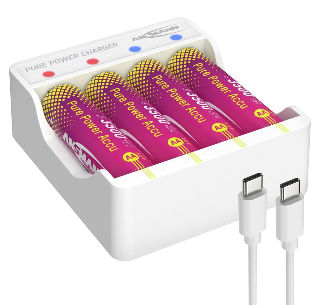 ANSMANN Pure Power Set - 4x Mignon AA Akkus und Lademodul Produktbild 