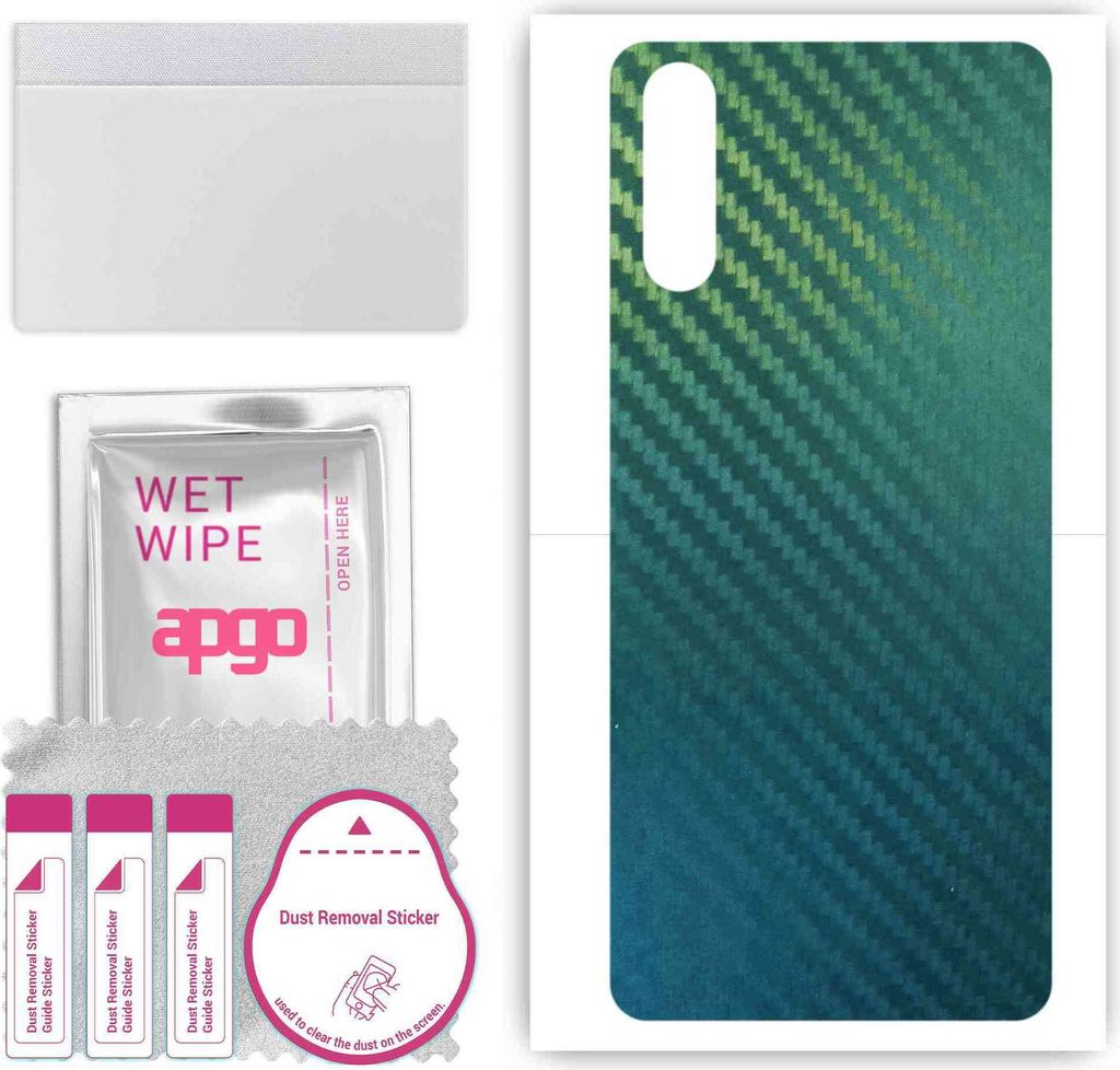 apgo Rückseite Schutzfolie, Skin, kompatibel mit vivo V17 Neo, Hinten Displayschutzfolie aus Vinylfolie, kratzfest, einfache Montage - Kohlenstoff...