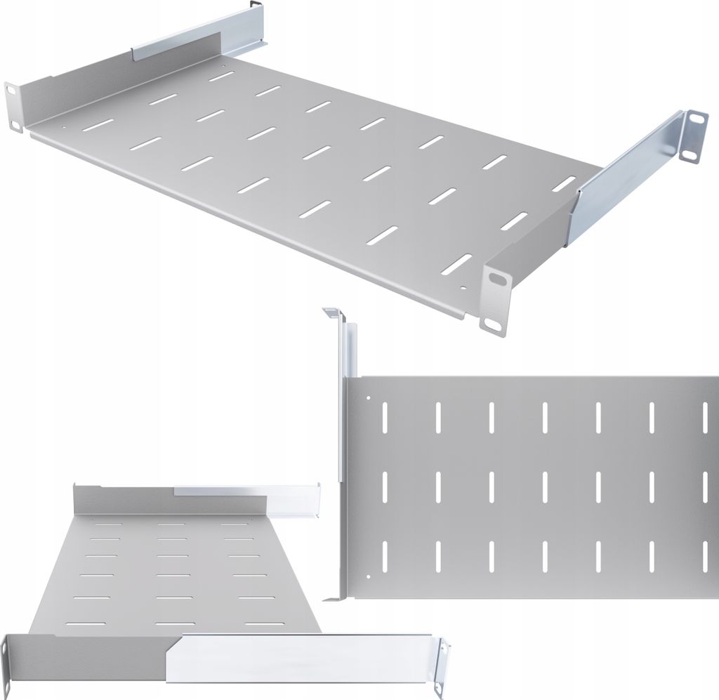 Stalflex Server Fachboden 19 Zoll 1HE 250-410mm - Serverschrank Hergestellt