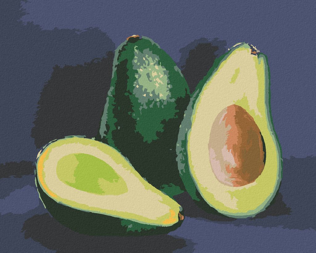 Zuty - Malen nach Zahlen - AVOCADO 5 (MYROSLAVA VOLOSCHUK), 40x50 cm, ohne Keilrahmen