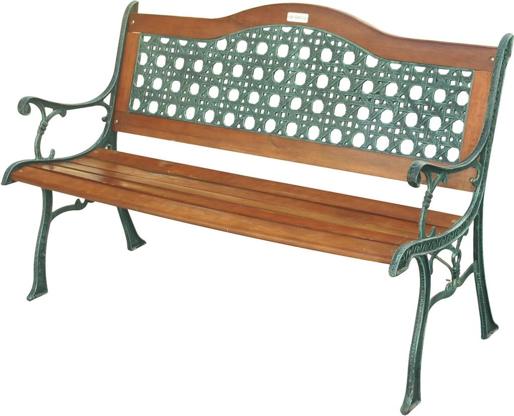 Panchina per esterno in Ghisa Rattan Arc 126x60cm Garden Deluxe Collection