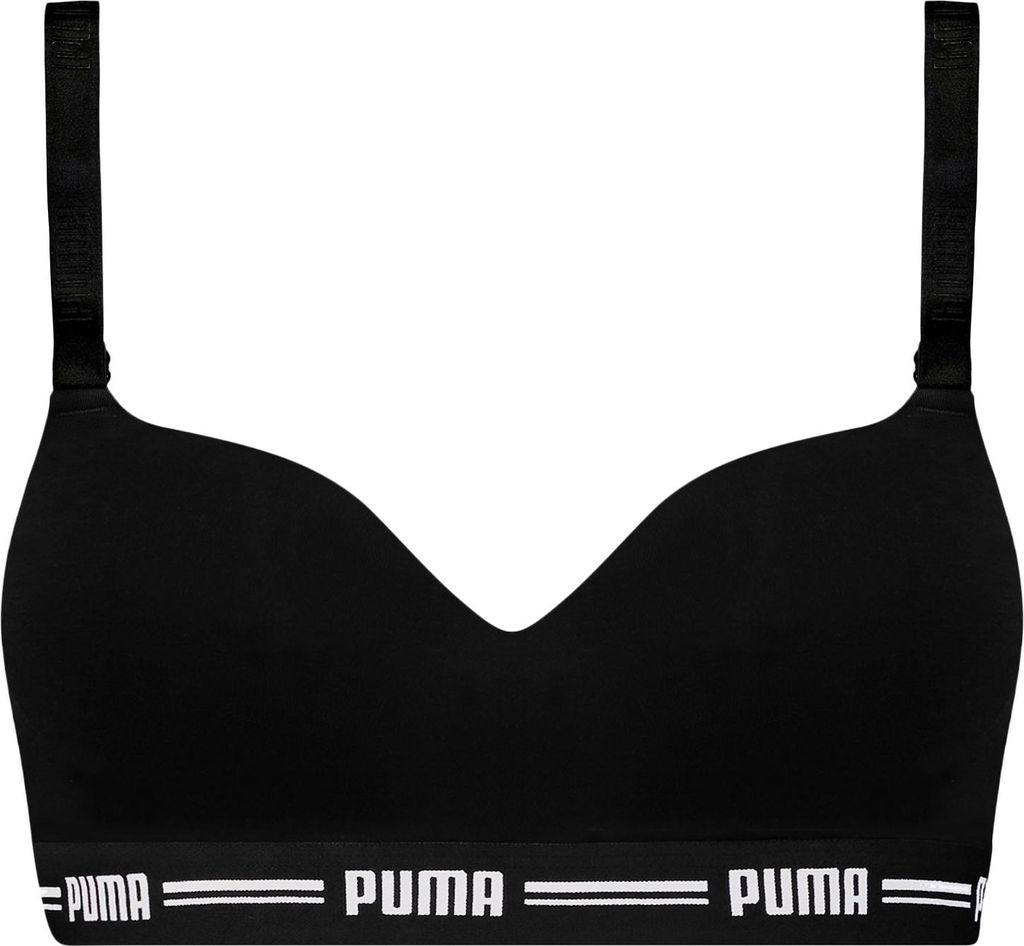 PUMA Damen Padded Top Bra Sport-BH Bustier in black