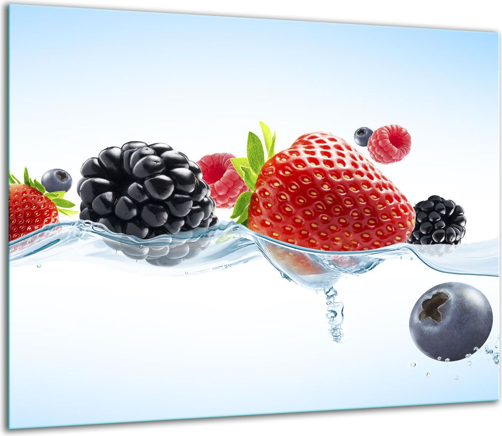 Herdabdeckplatten Glaskeramikkochfeld-Abdeckung Spritzschutz Glas 60x52cm Obst