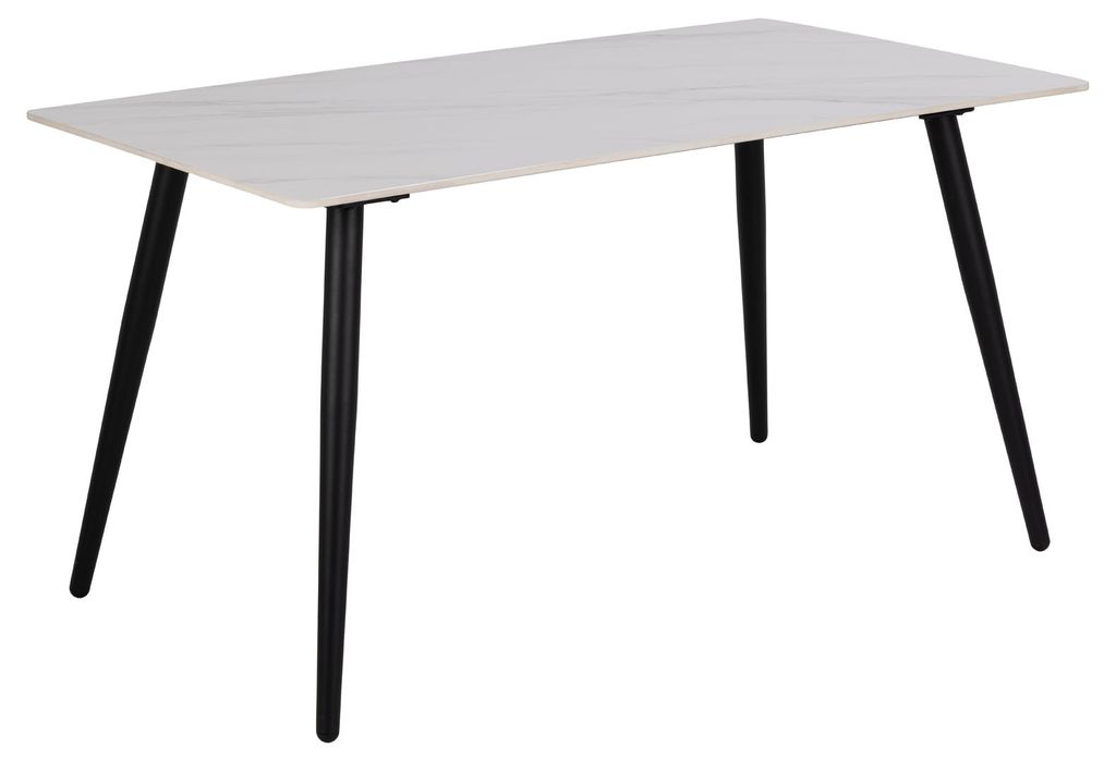 Rechteckiger Esstisch Wicklow - 140x80x75cm - Keramik - Marmor