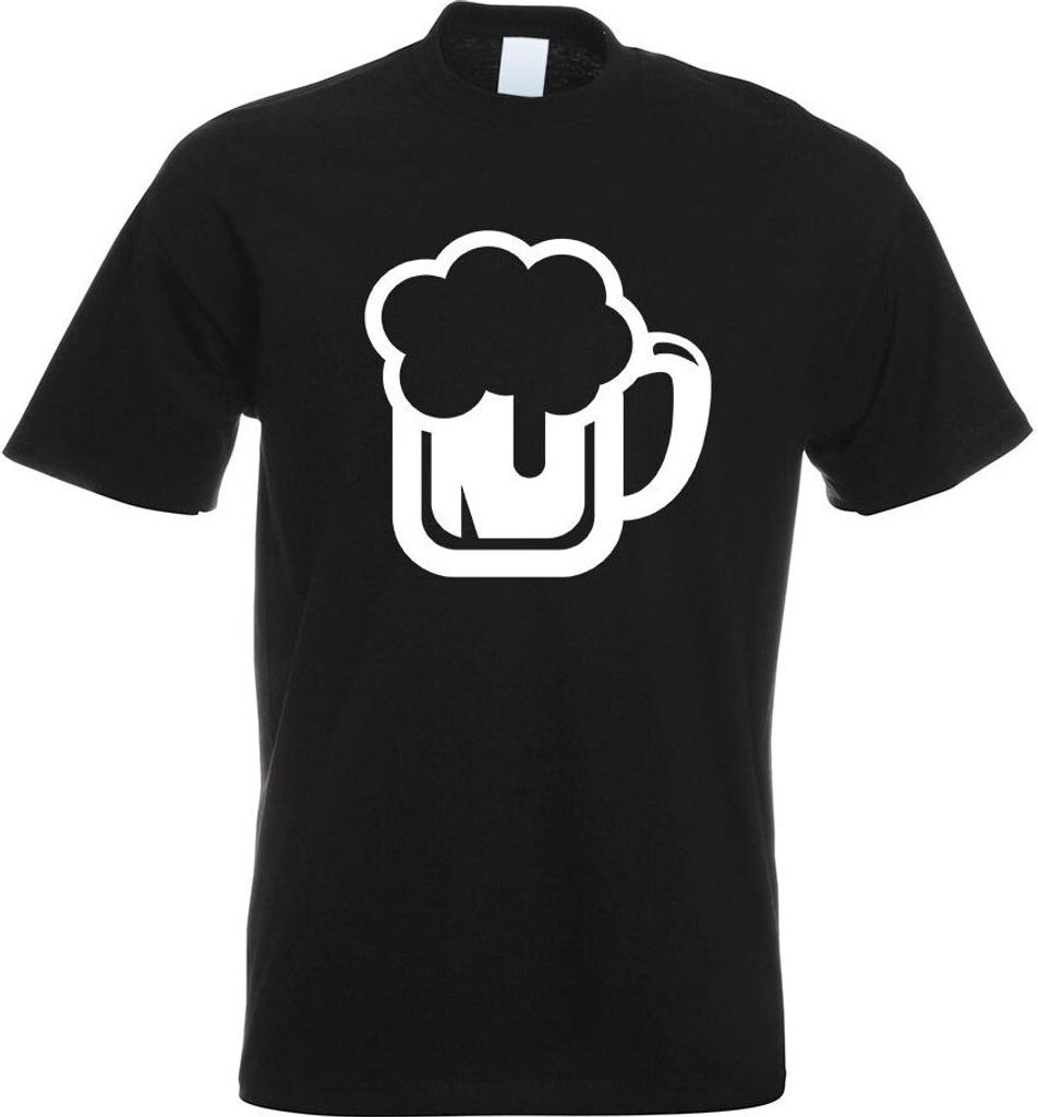 Kiwistar - T-Shirt - schwarz - Bierkrug Bierfass Trinken Glas Motiv Bedruckt Funshirt Design Print - mit Motiv Bedruckt - Funshirt Design - Sport -...