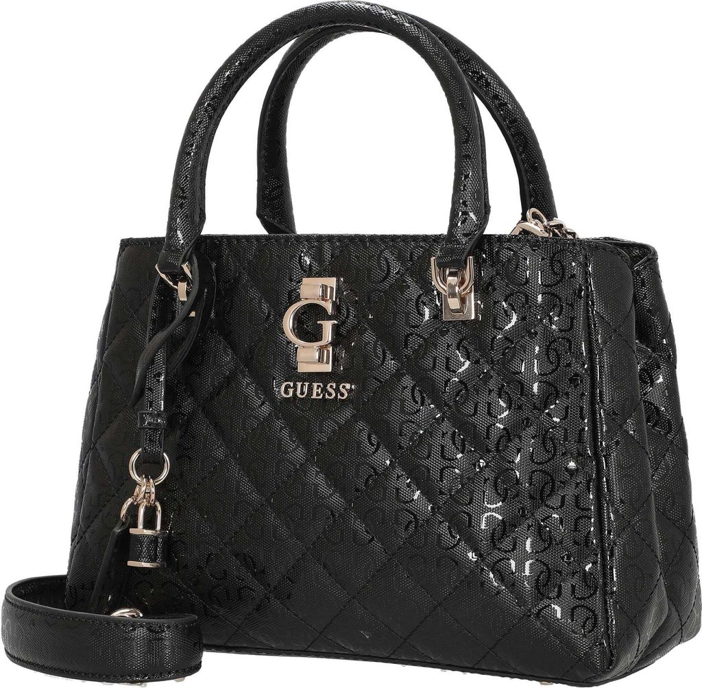 Bag Guess Kette Schwarz Guess Shopper Guess Tasche Steppoptik