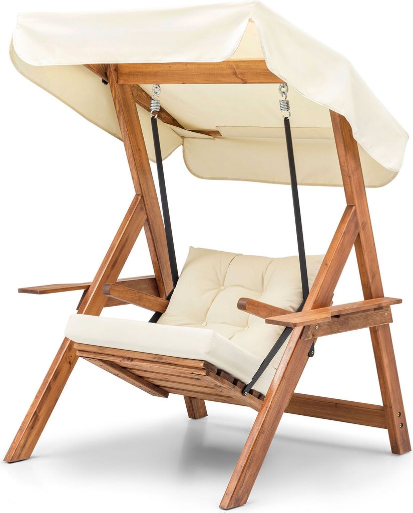 Skye Decor, Galata- Galata Swing S1 HDS, Sahne, Schaukelstühle, 195x75x58 cm, Rahmen: 100% Kiefernholz