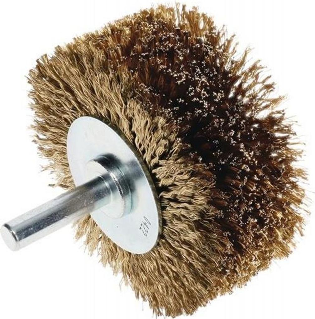 Osborn Drahtbürste für Bohrmaschine ø 80mm - Drahtbürstenaufsatz für schwer zugängliche Stellen - Rundbürste mit Schaft, Stahldraht vermessi...