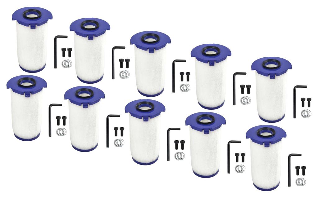 vhbw 10x HEPA Filter Ersatz für Dyson 970528-01 für Händetrockner - H13, Weiß Lila