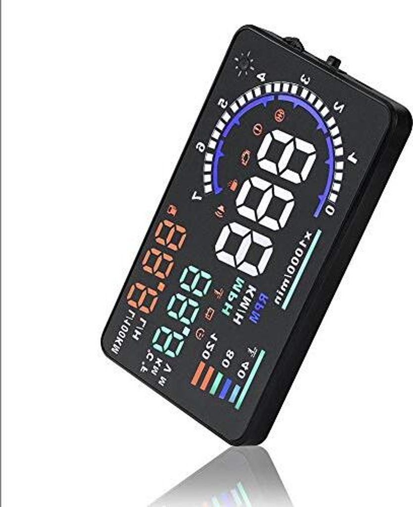 Ebtools Car Hud Head Up Display OBD II 5,5 Zoll Windschutzscheibe Reflektierende Bildschirmgeschwindigkeit
