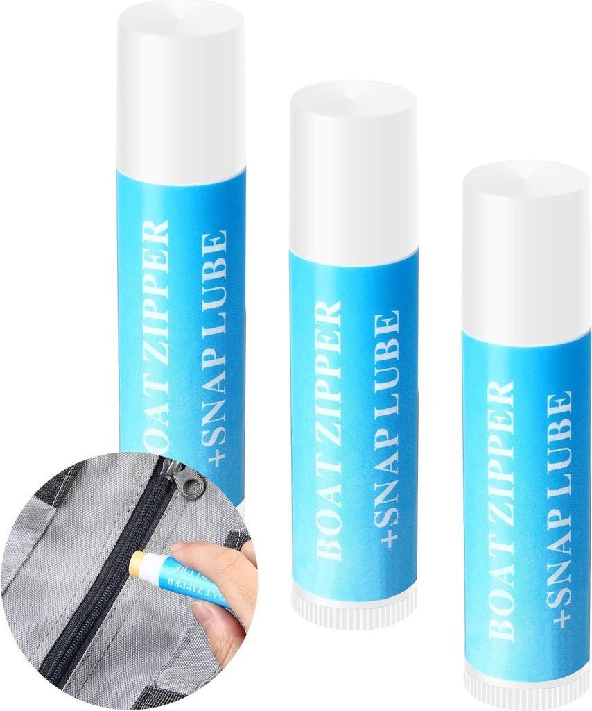 BBTO Snap and Zipper Lubricant Zip Wax für die Bootspflege Marine Snap Lube Stick Tube für Boot, Segeltuch, Neoprenanzug, Trockenanzug, Bimini Snap