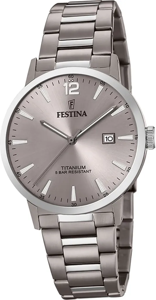 Montre Homme Festina Titane F20435/2 - Bracelet Argent Classique Analogique
