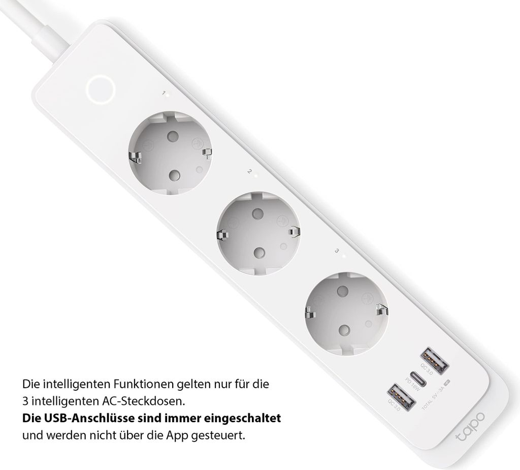 P300, Intelligente WLAN-Steckdosenleiste, 1,5m Produktbild 