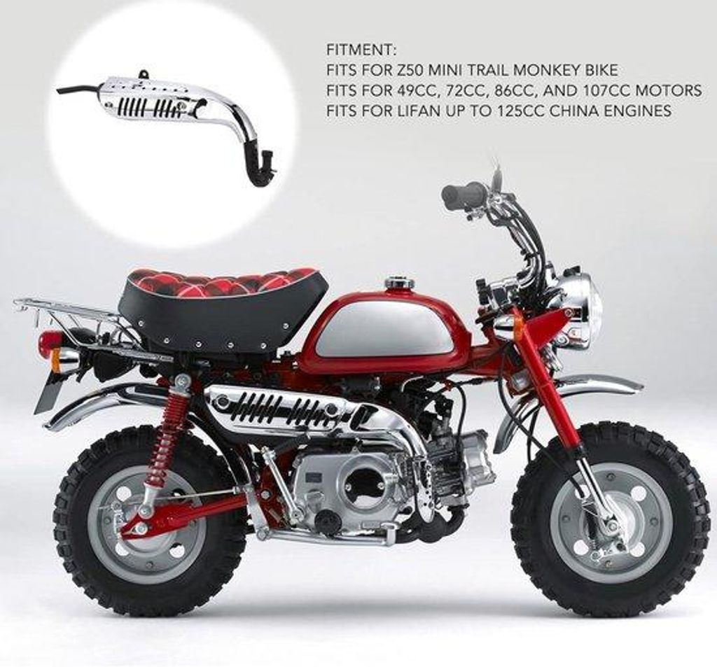 Mini Motorrad Abgasschalldämpfer - Z50 Abgasschalldämpfer mit Dämpferhalter für Motorräder