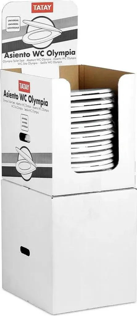 Siège WC Argent Tatay Olympia - Matériau Résistant et Finition Premium