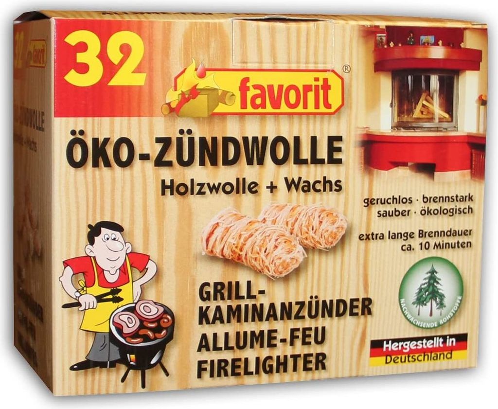 Favorit Durchmesser ko-Zündwolle Anzünder, Ofenanzünder 32 Produktbild 