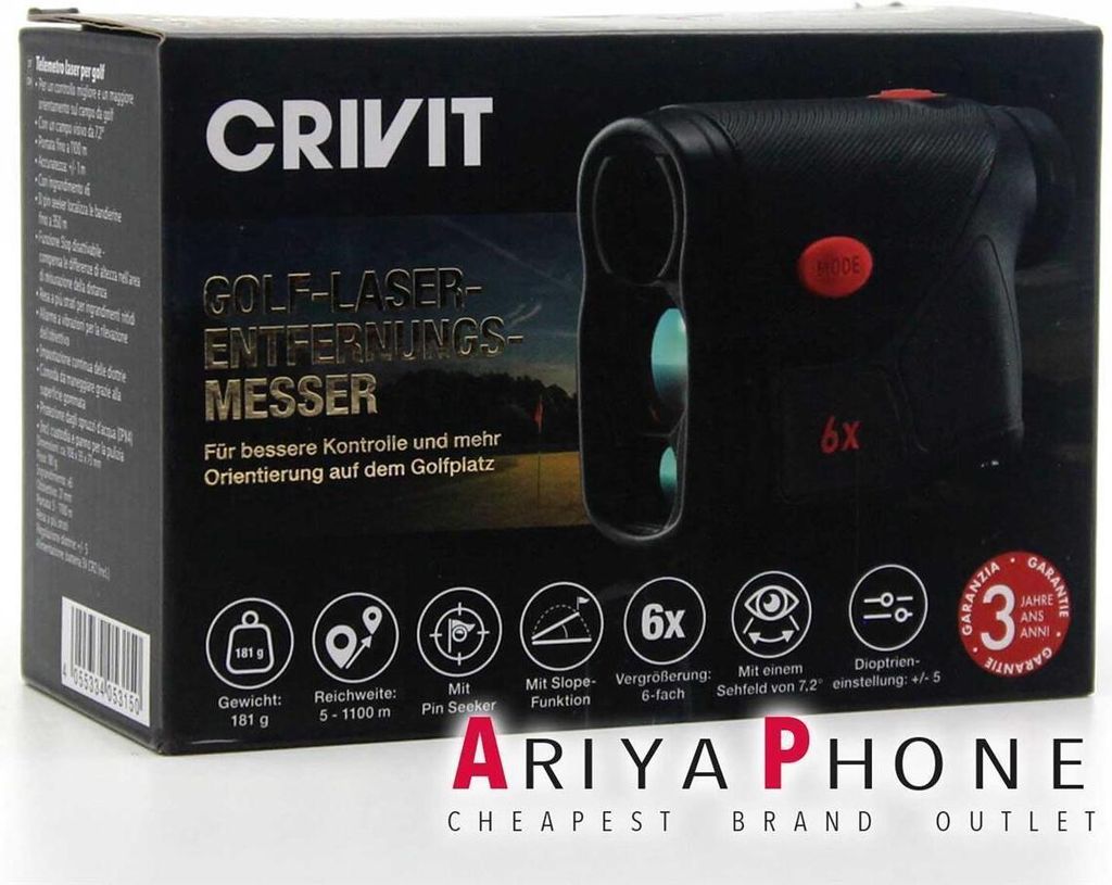 CRIVIT Golf Laser Entfernungsmesser Messgerät 1100m 6-Fach Produktbild 7