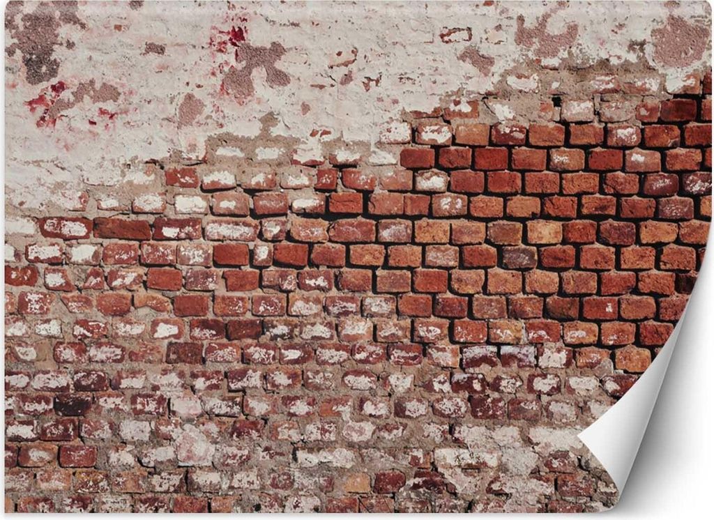 Vlies fototapete Alte Backsteinmauer 250x175 cm Feeby Rot inkl. Kleber einfache Montage