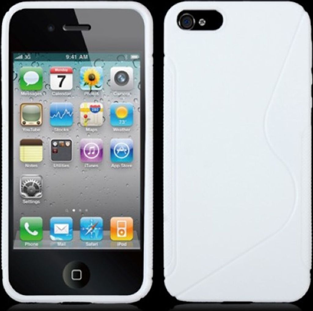 Schutzhülle TPU Hülle für Handy Apple iPhone 5 / 5s Weiß