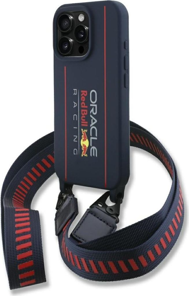 Red Bull RBHMP16L24SISOLRV iPhone 16 Pro 6,3" Hartschalenhülle mit Silikonband und vertikalem Logo MagSafe granatowy