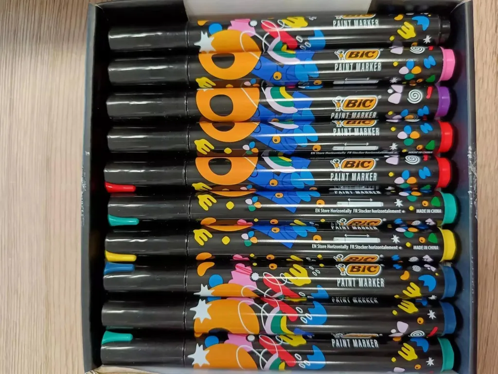 Pennarelli Jumbo da 10 colori Pennarelli per vernice acrilica con punta in feltro Jumbo da 15 mm per ptura su roccia, poster, pietra, ceramica, vetro, legno, tela  21