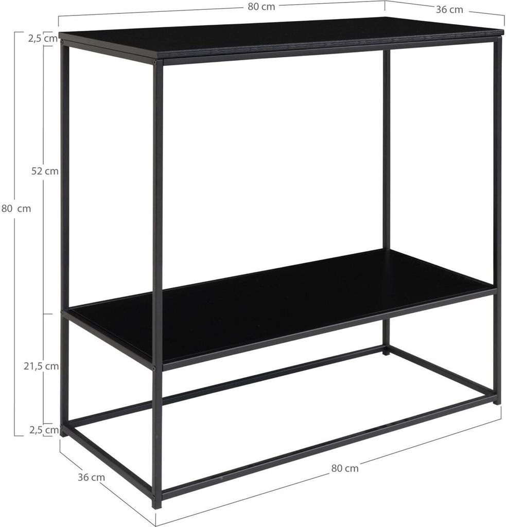 Vita Konsolentisch in Schwarz | Schmale Konsole in modernem Produktbild 11