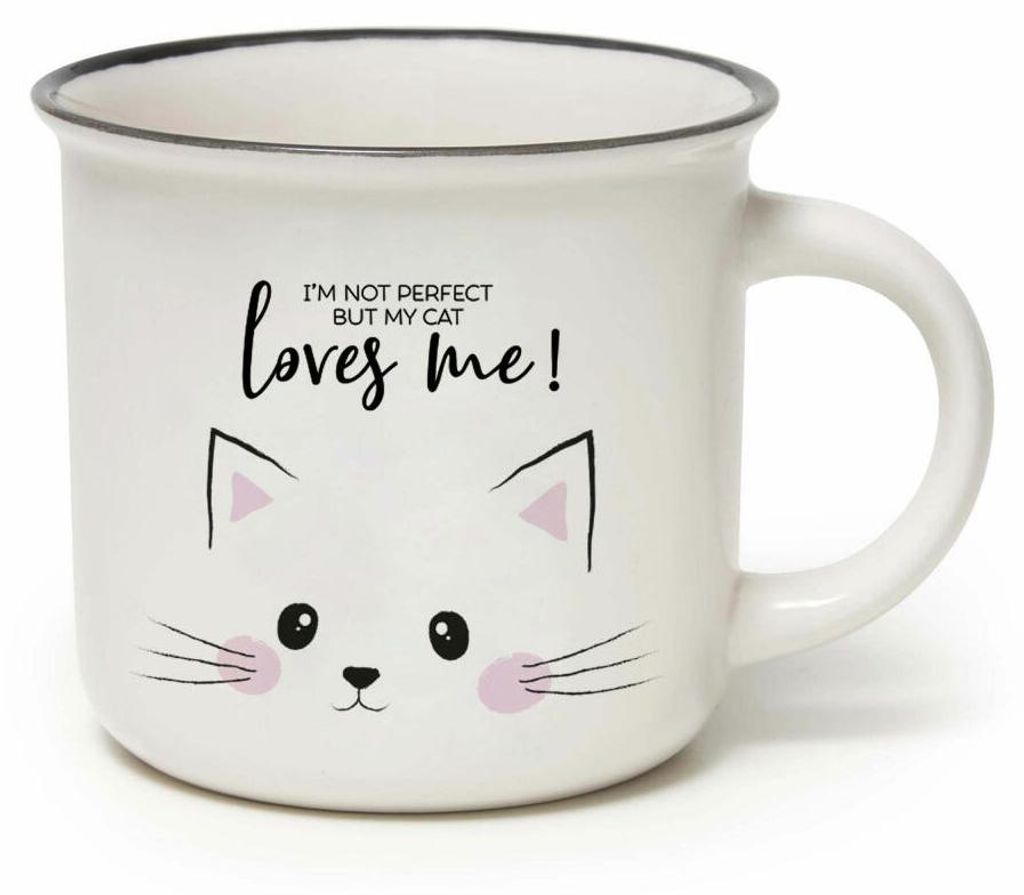Legami Cup-Puccino Mug Kitty, Kaffeetasse, Tasse, Becher, New Bone China, 350 ml, CUP0014