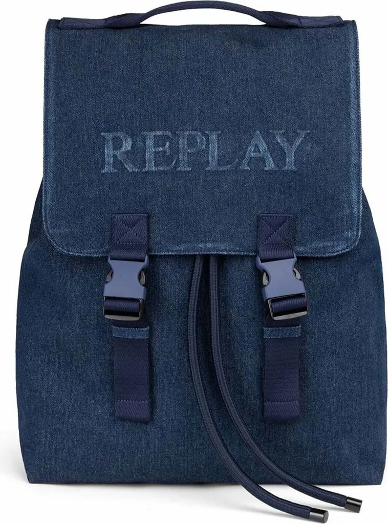 Replay Night Denim Backpack - Lo Zaino Blu Denim Must-Have Uomo