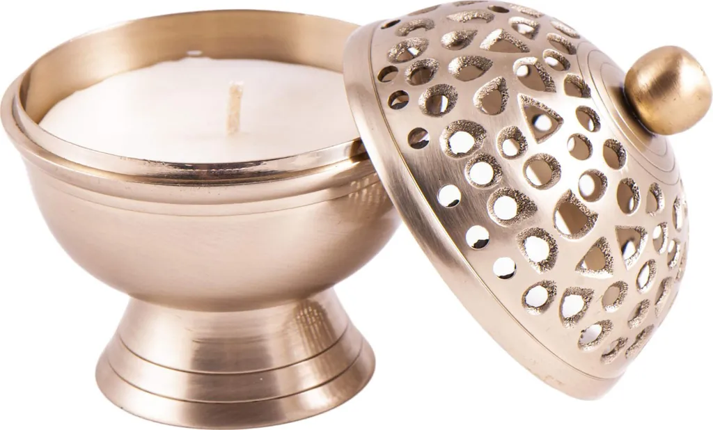 Candela Naturale Luna in Ottone | Soia 100% Bio e Vaso Riciclabile