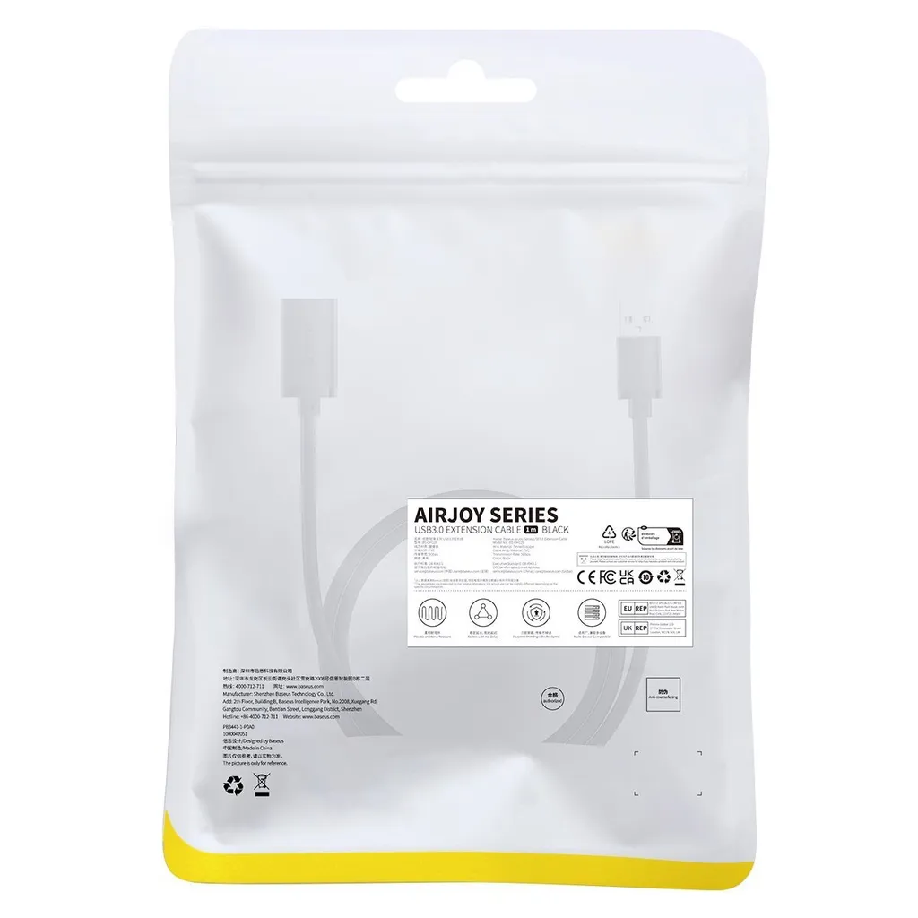 Cavo Prolunga USB 1.5m Baseus AirJoy - Estensione USB 2.0 Nera - 11