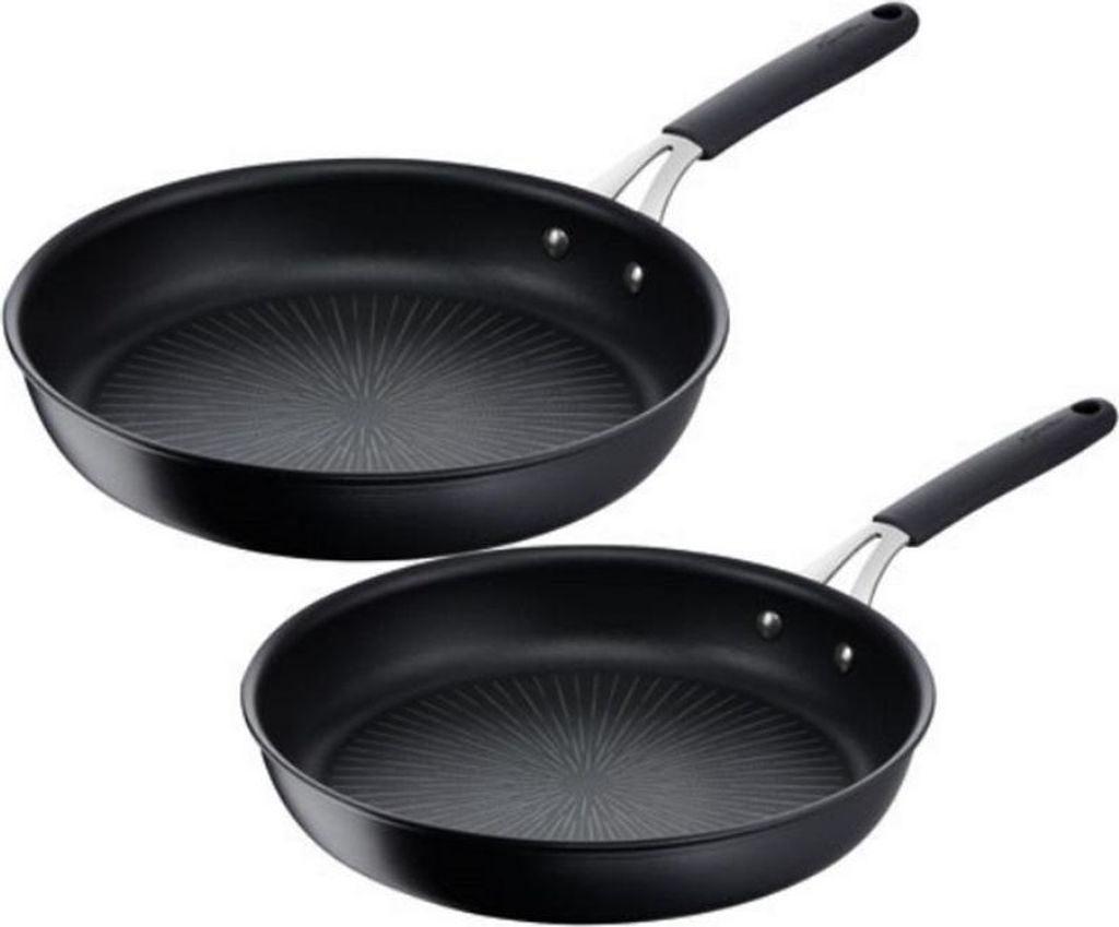 Set mit 2 antihaftbeschichteten bratpfannen, 24 und 28 cm, schwarz Lagostina 012165600002