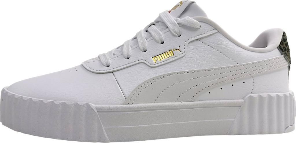 Puma Carina 3.0 Animal Flair Damenschuhe Halbschuhe sportlicher Schnürer Weiß Freizeit, Schuhgröße:EUR 37.5 | UK 4.5